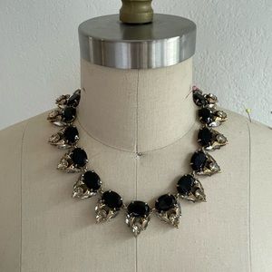 J. Crew black and gold chunky statement necklace